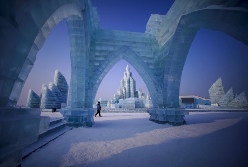 ice festival 7 harbin lad sneh čína