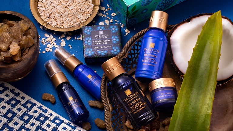 spa ceylon_ajurvédska kozmetika_kozmetika zo Srí Lanky_DE STRESS Home Spa Set